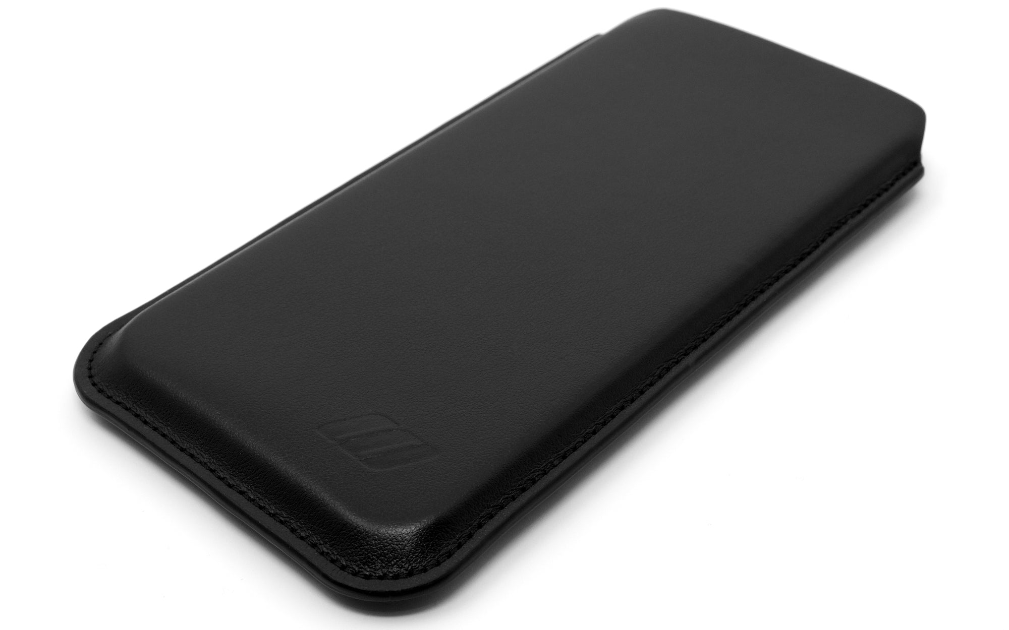 iPhone 12 Pro Max Leather Case Pouch - Skinny Fit - Black