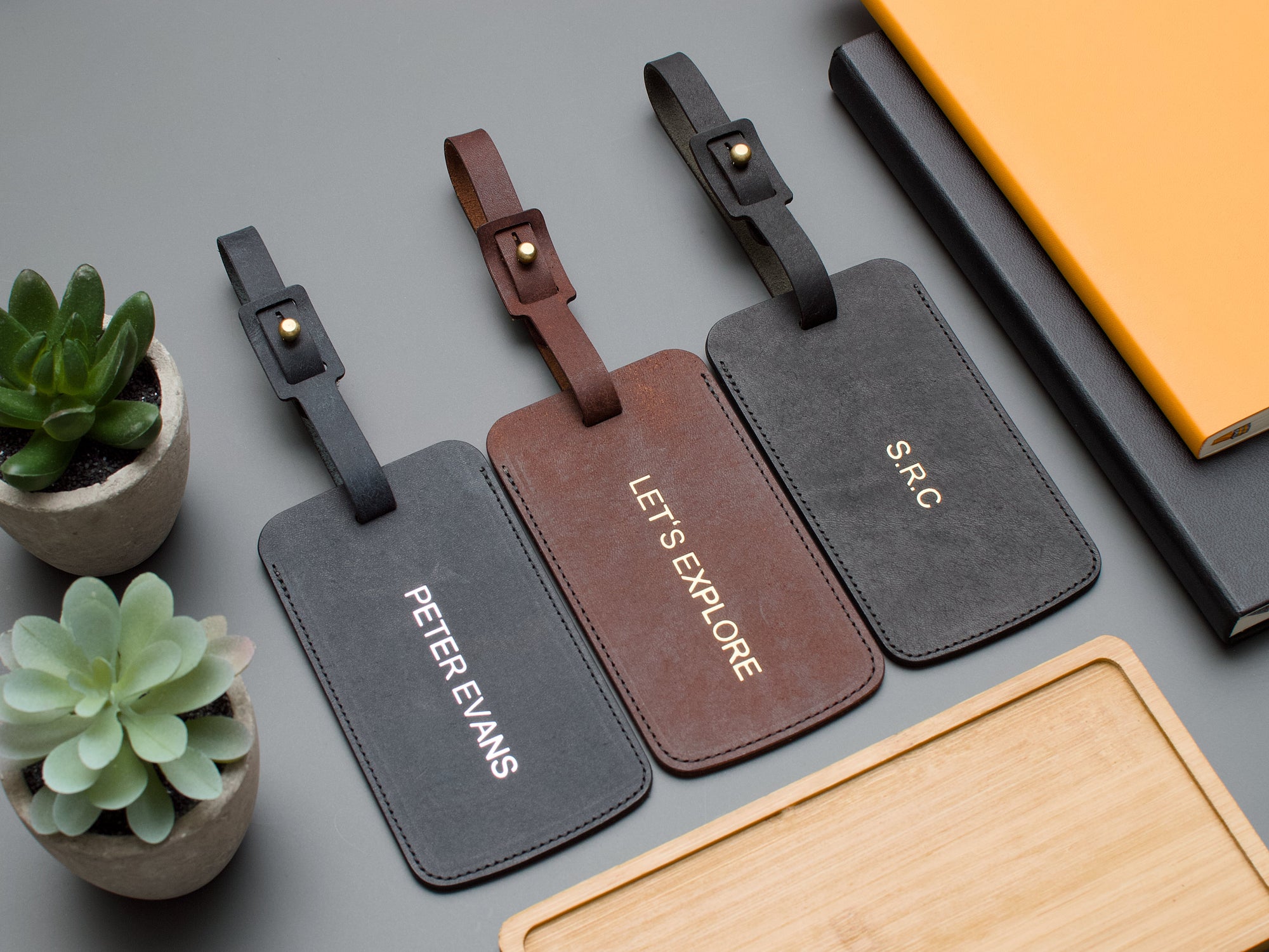 Personalised Leather Luggage Tag