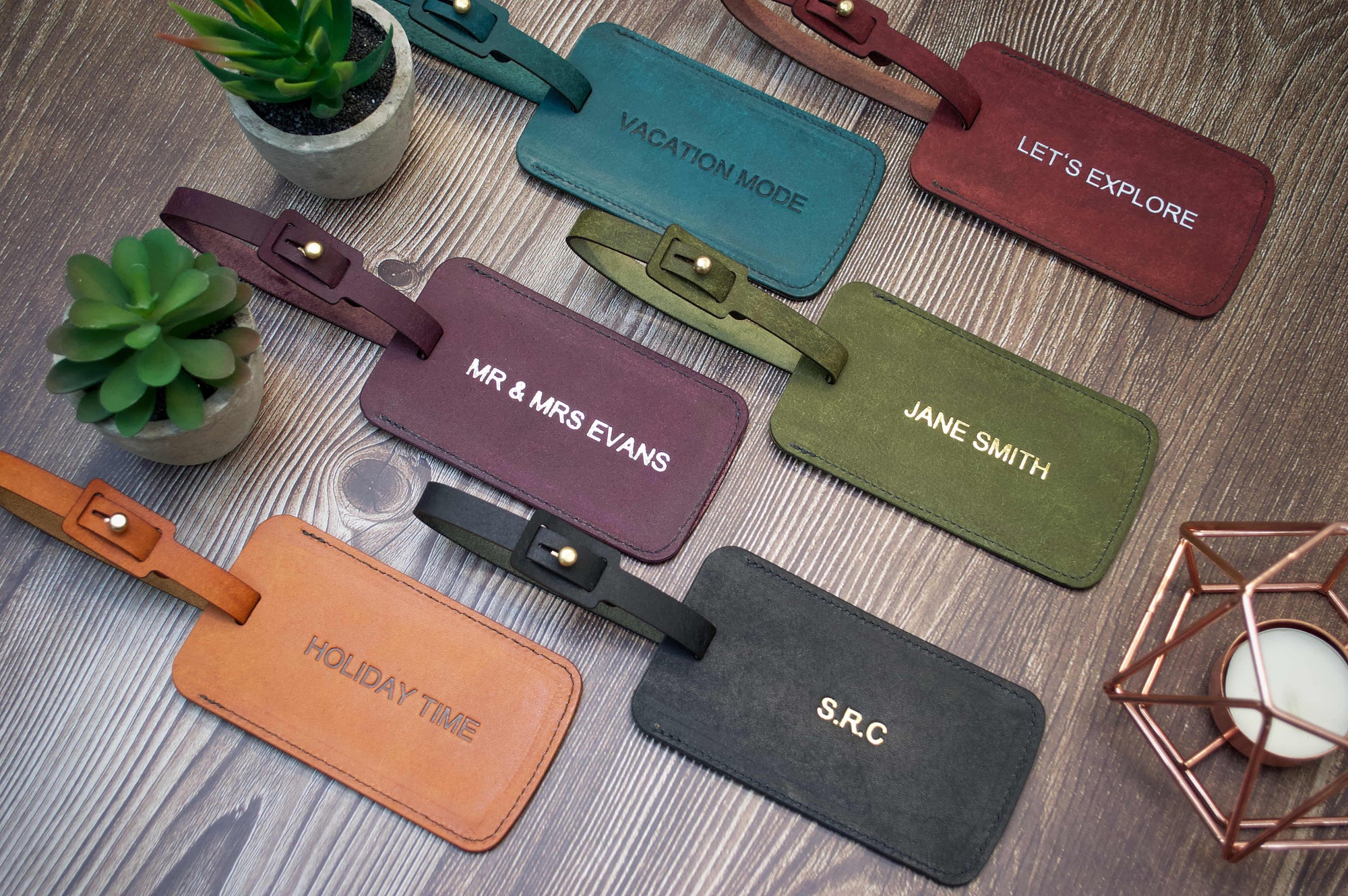 Personalised Leather Luggage Tag