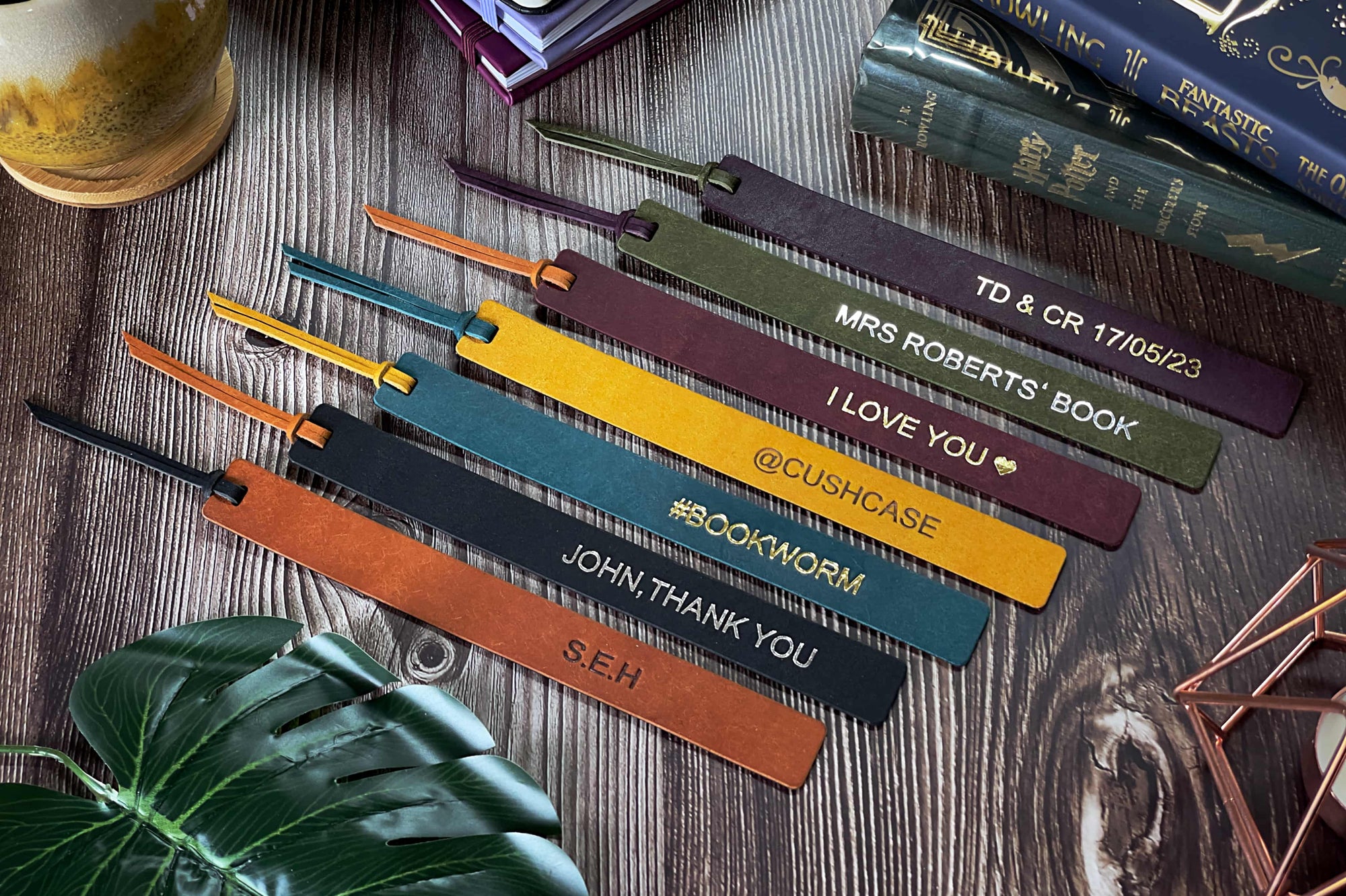 Personalised Leather Bookmark with Tassel