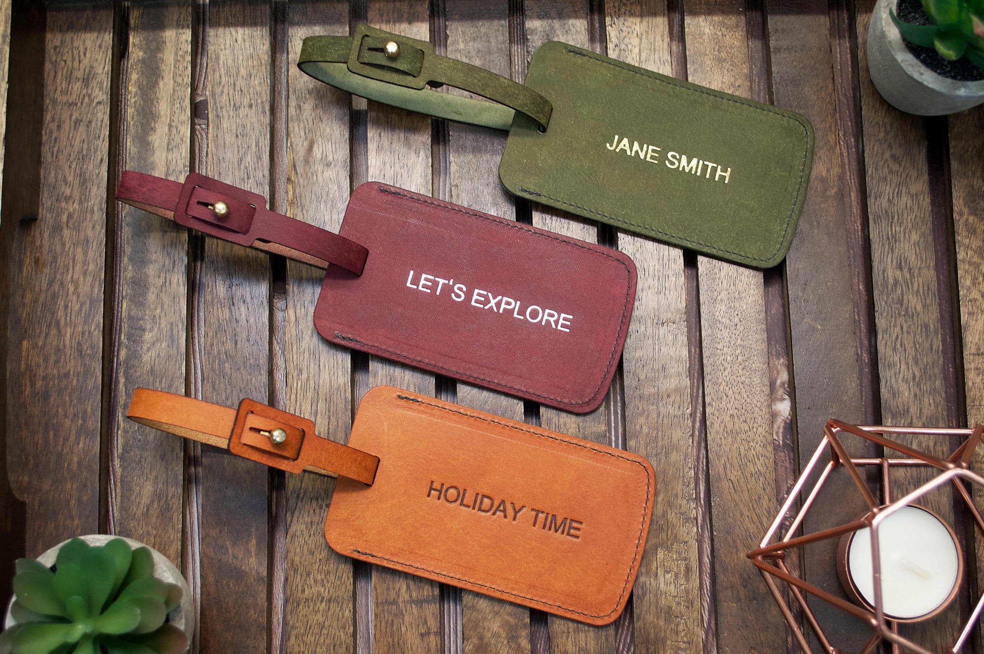 Personalised Leather Luggage Tag