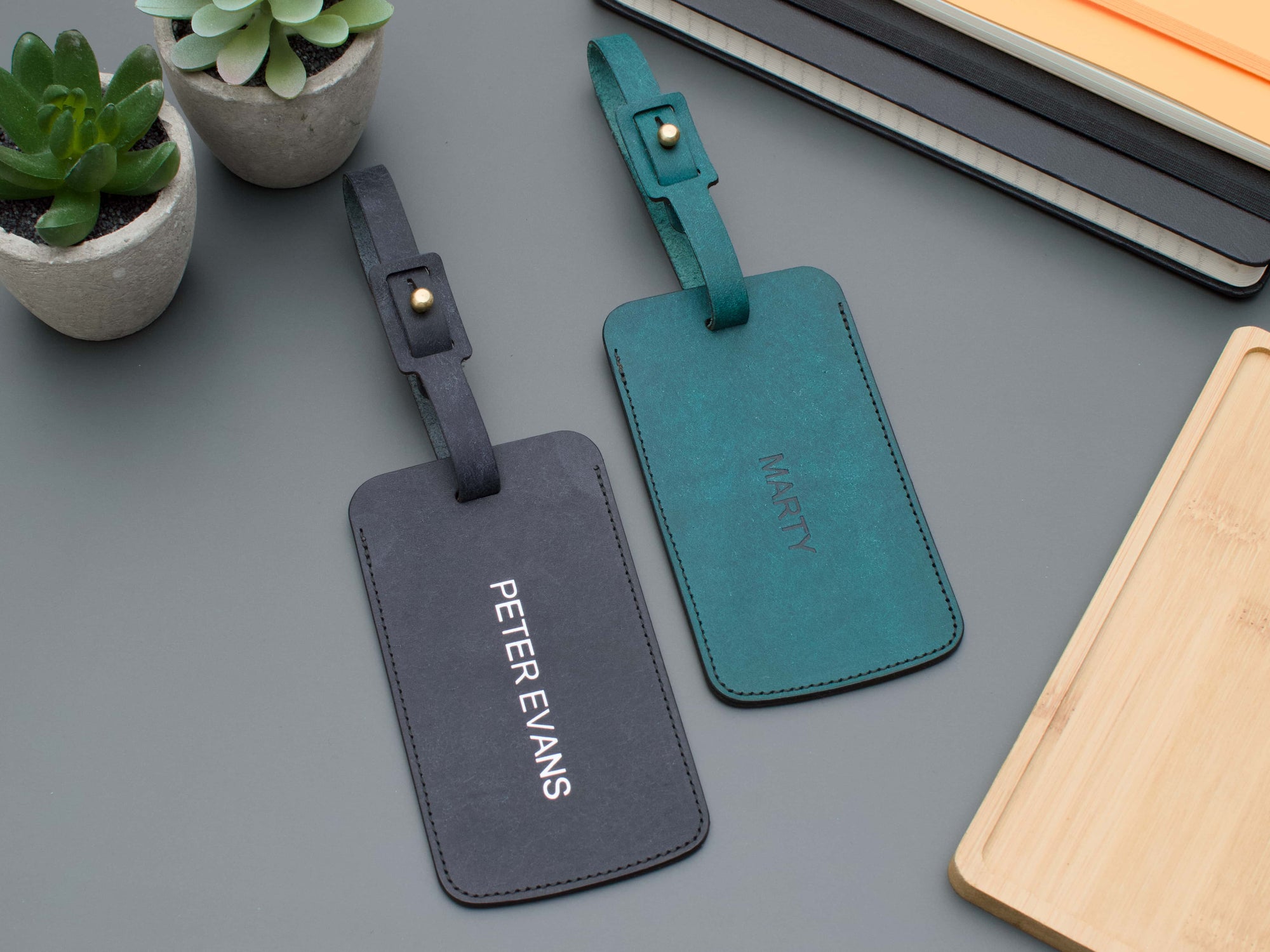 Personalised Leather Luggage Tag