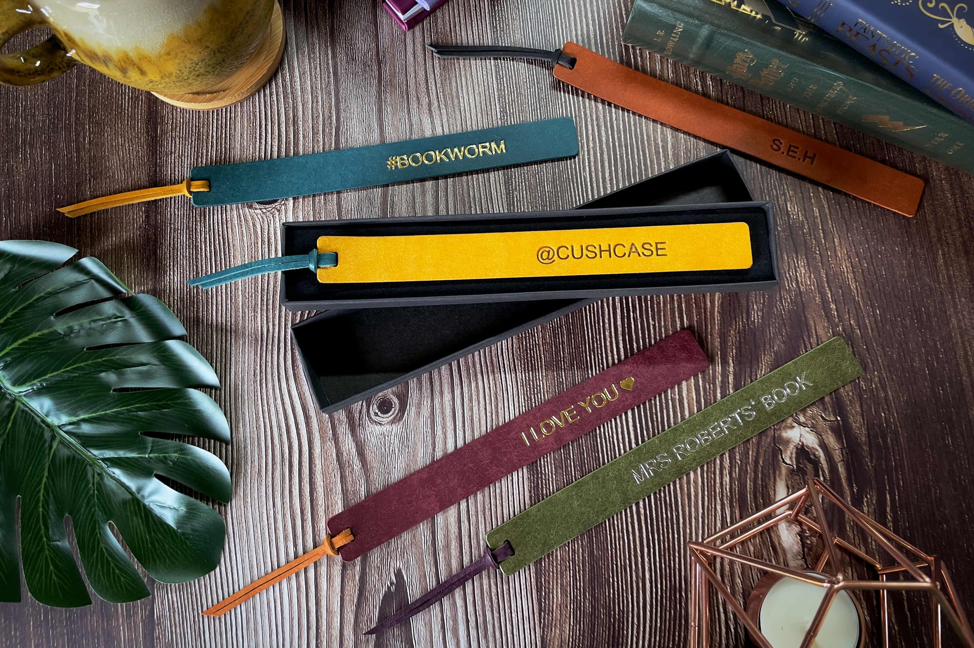 Personalised Leather Bookmark with Tassel