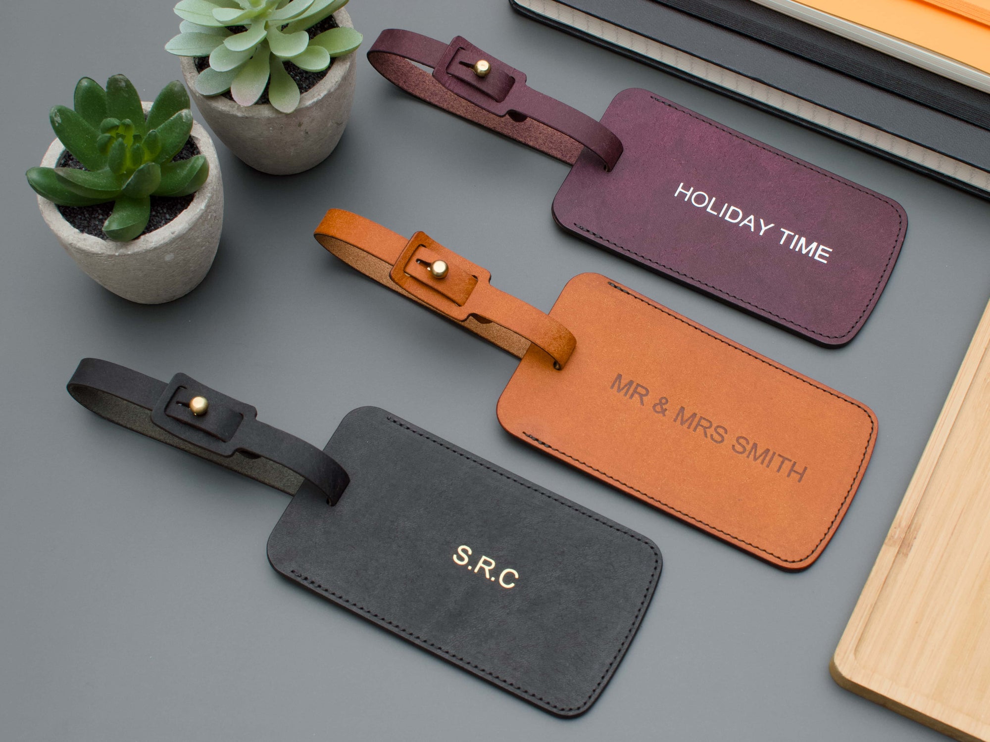 Personalised Leather Luggage Tag