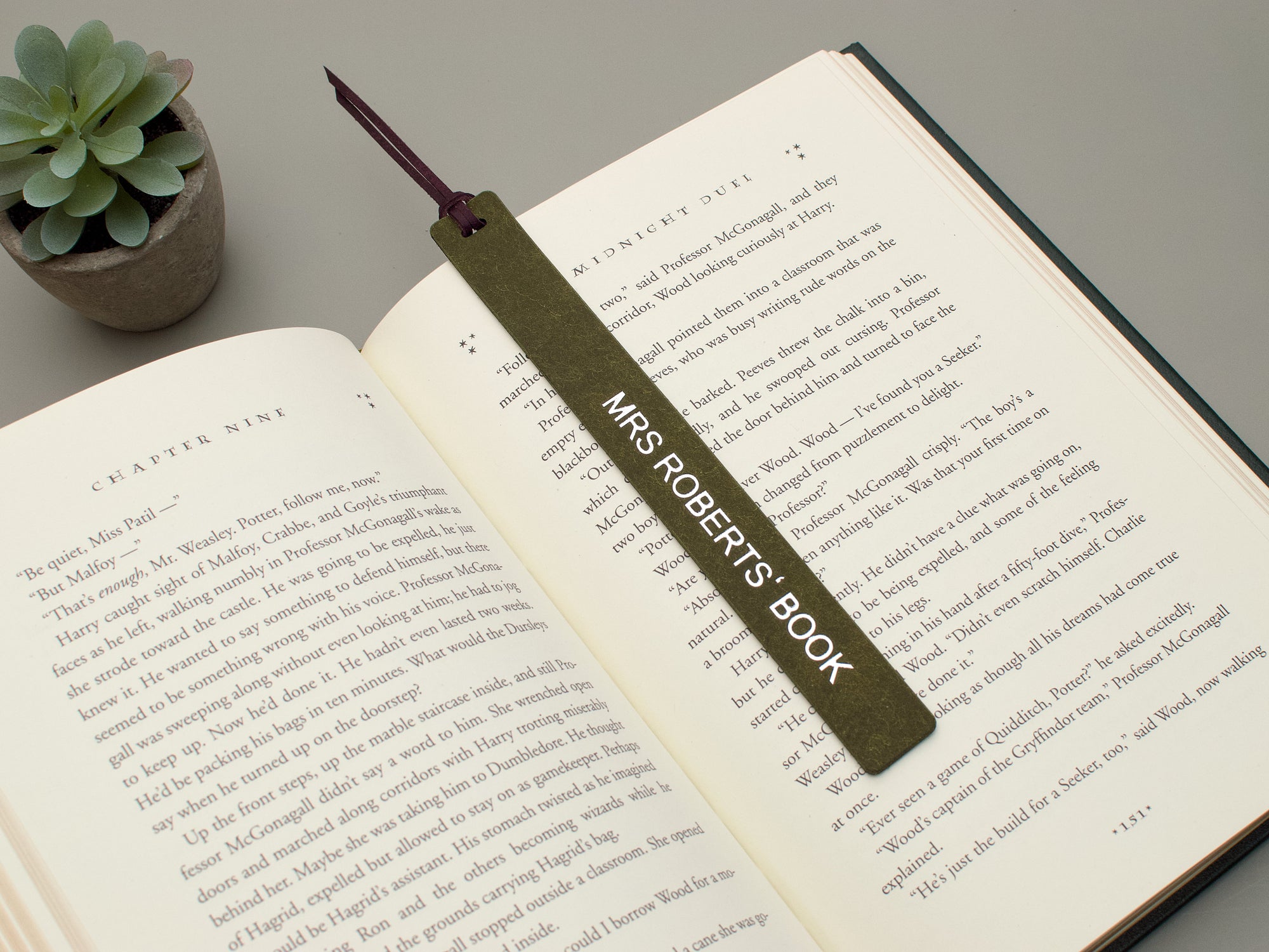 Personalised Leather Bookmark with Tassel