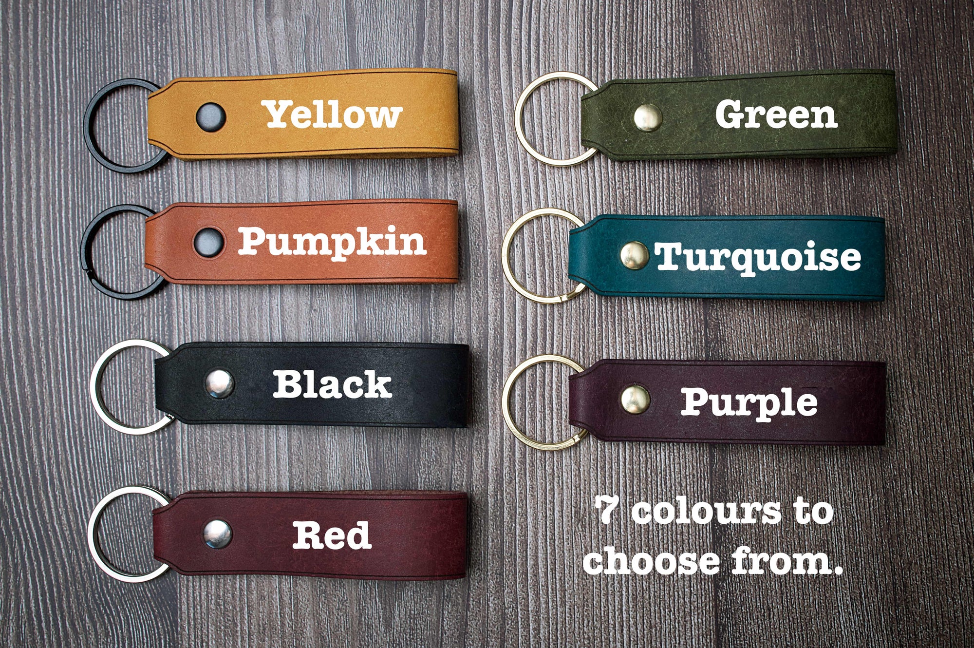 Personalised Leather Keyring - 25mm Wide