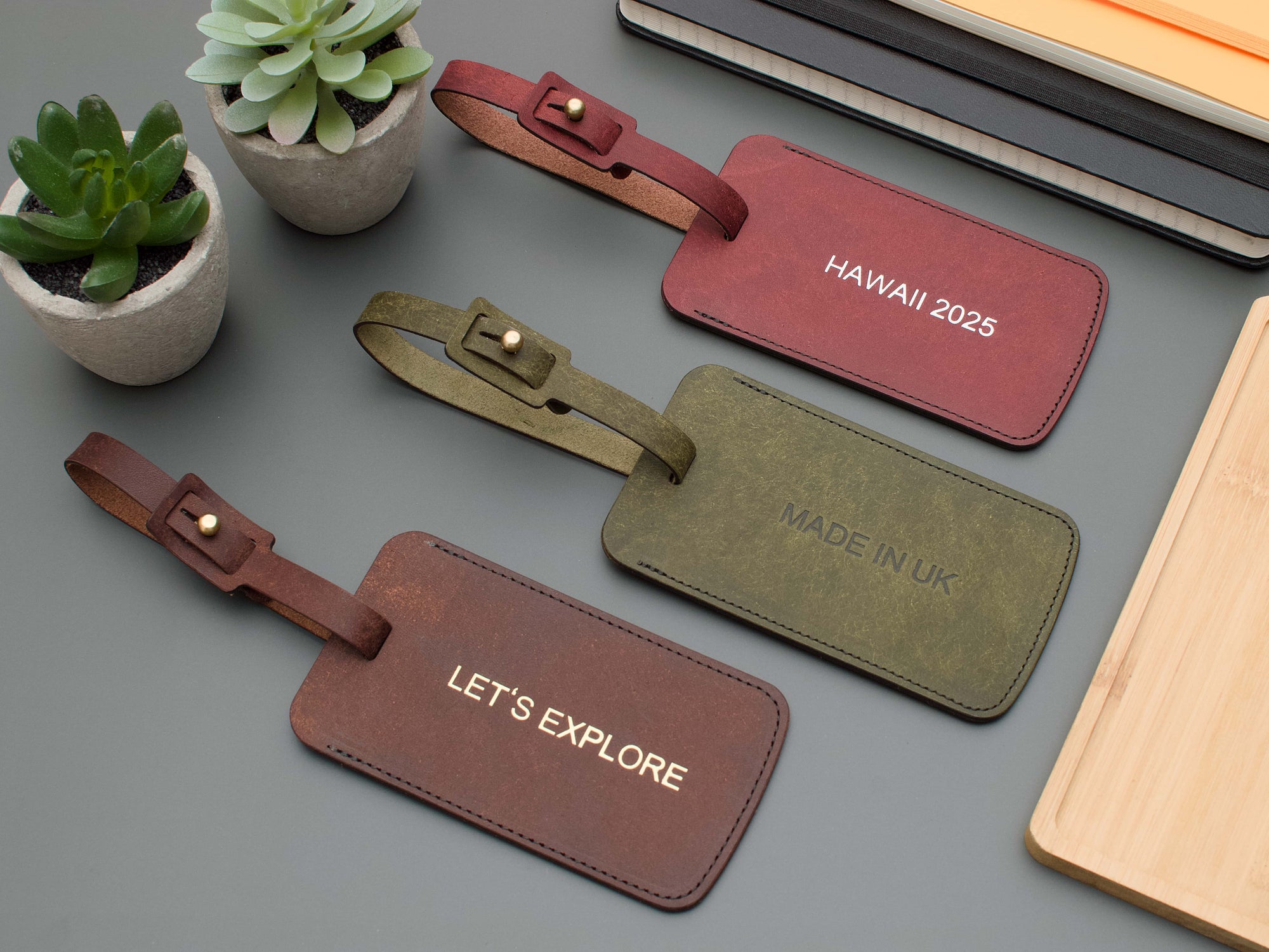 Personalised Leather Luggage Tag