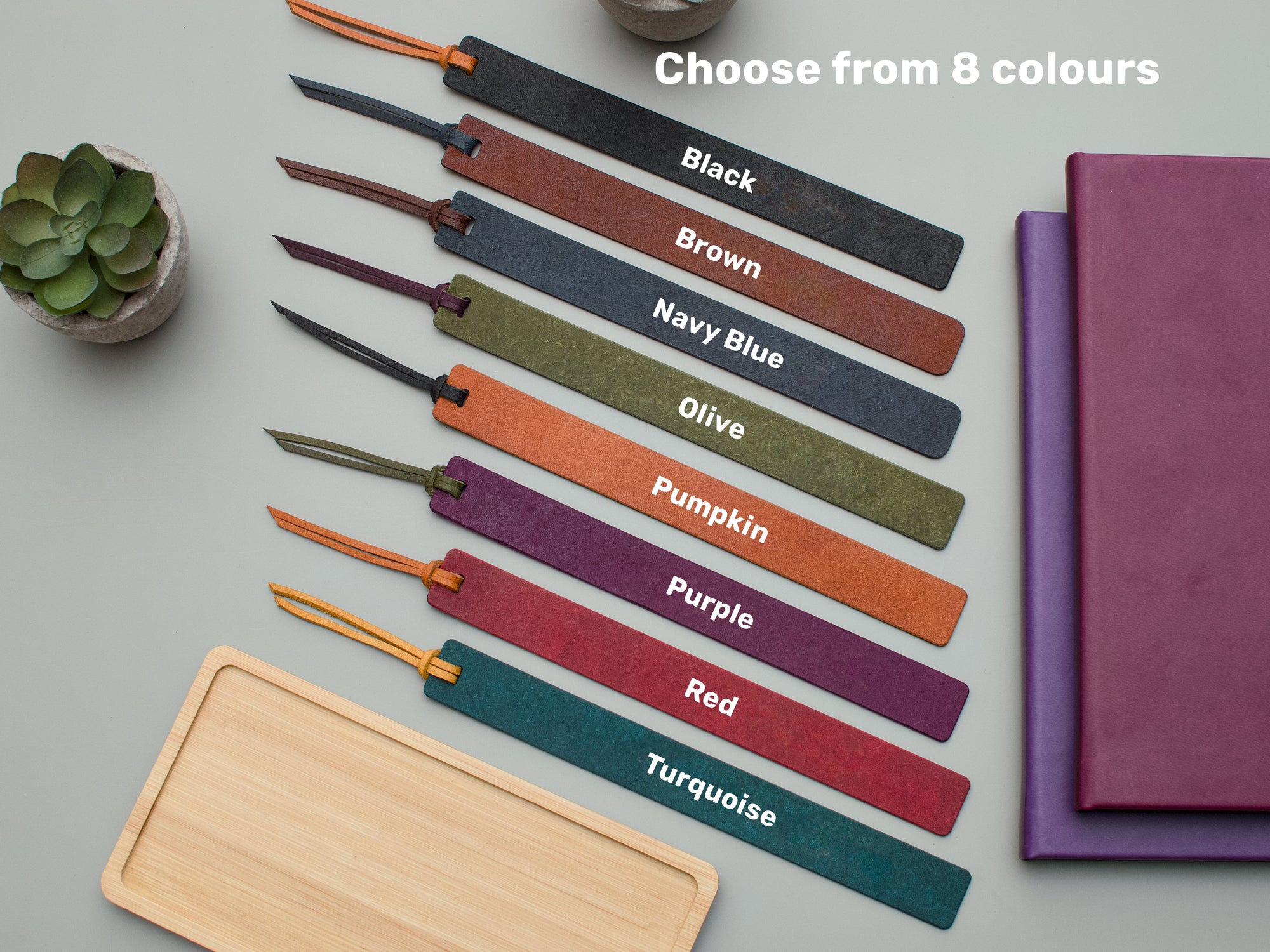 Personalised Leather Bookmark with Tassel