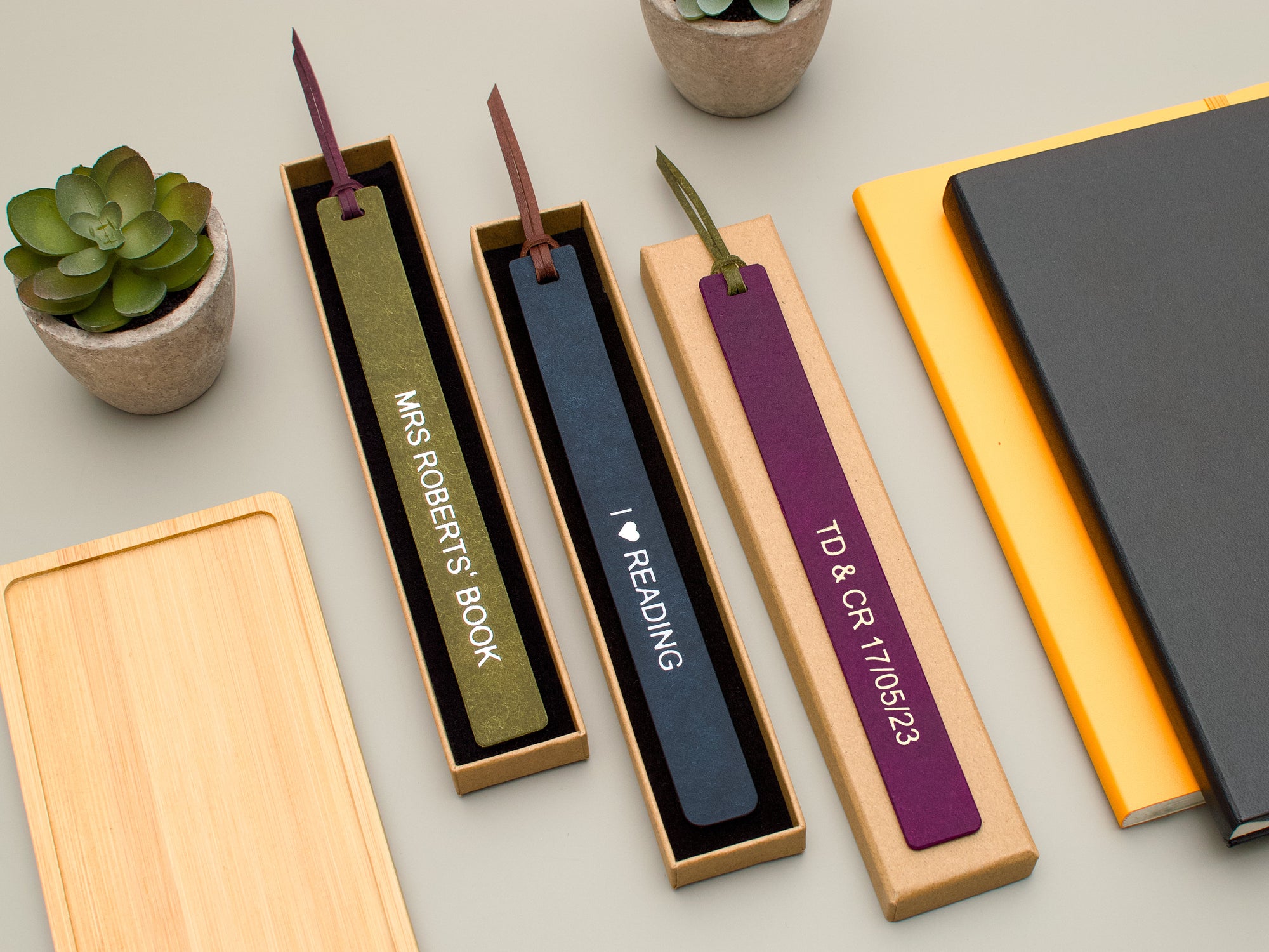 Personalised Leather Bookmark with Tassel