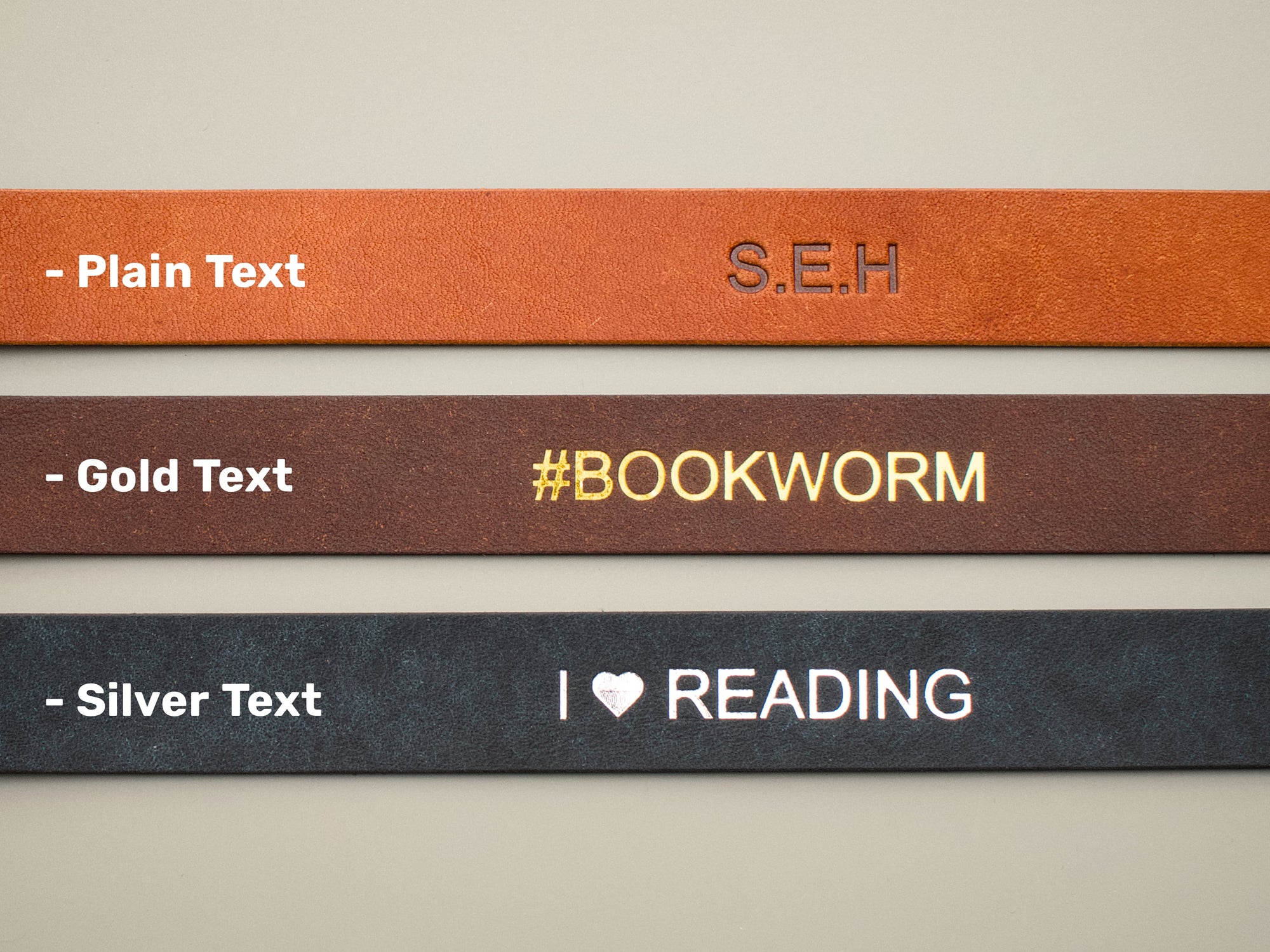 Personalised Leather Bookmark with Tassel