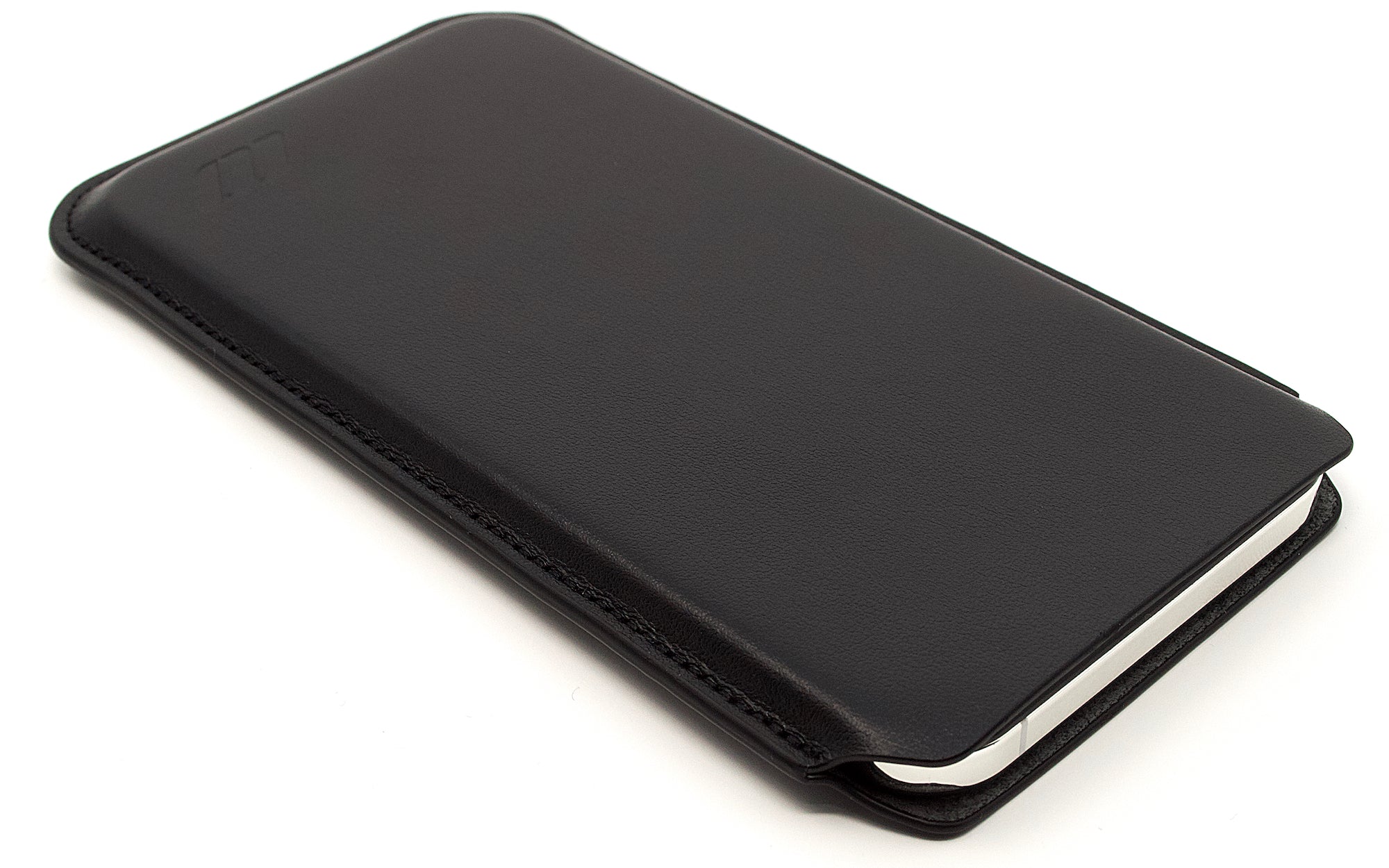 Apple iPhone 12 Leather Pouch Sleeve Case - Ultra Slim - Black