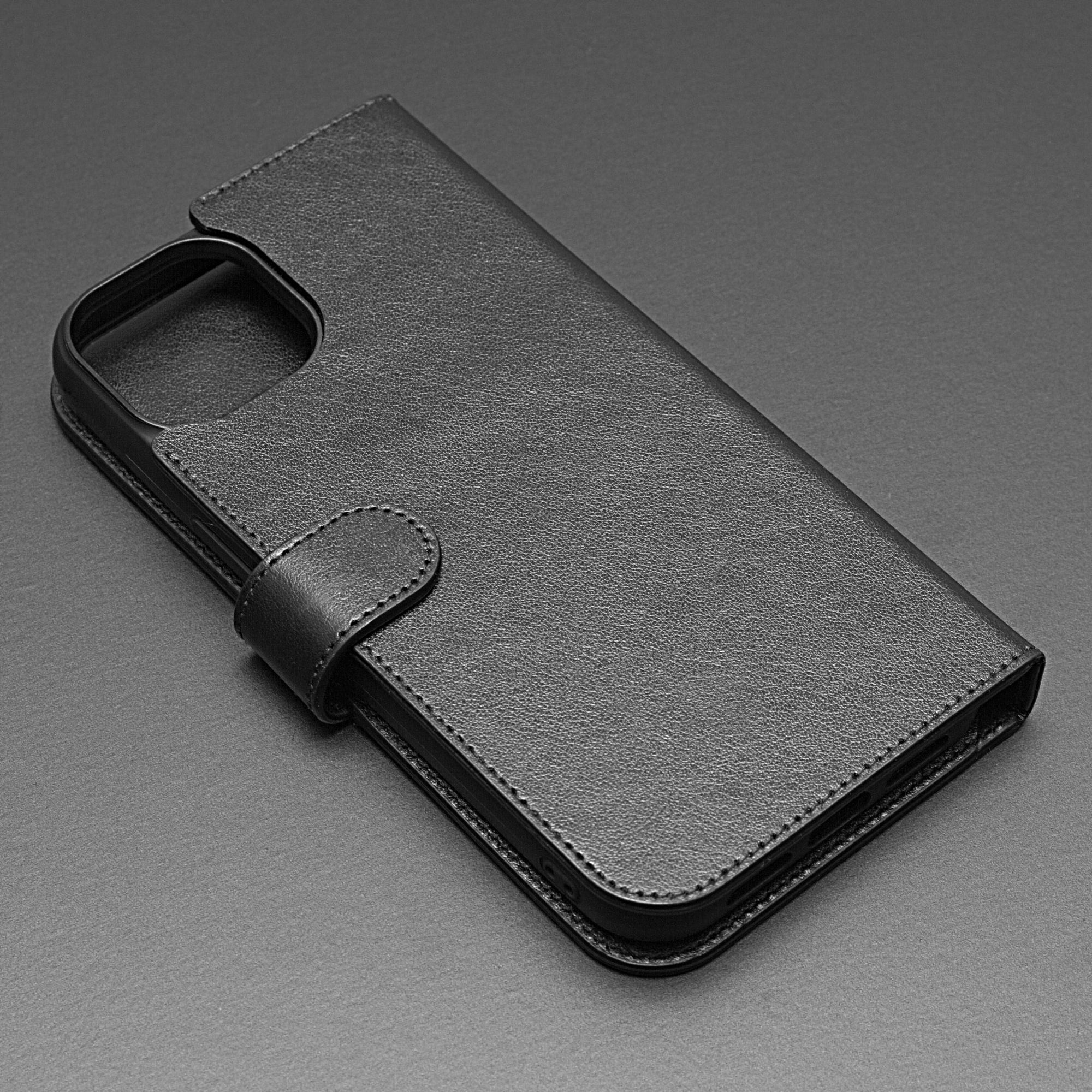 Apple iPhone 14 Pro Leather Folio Case - Black