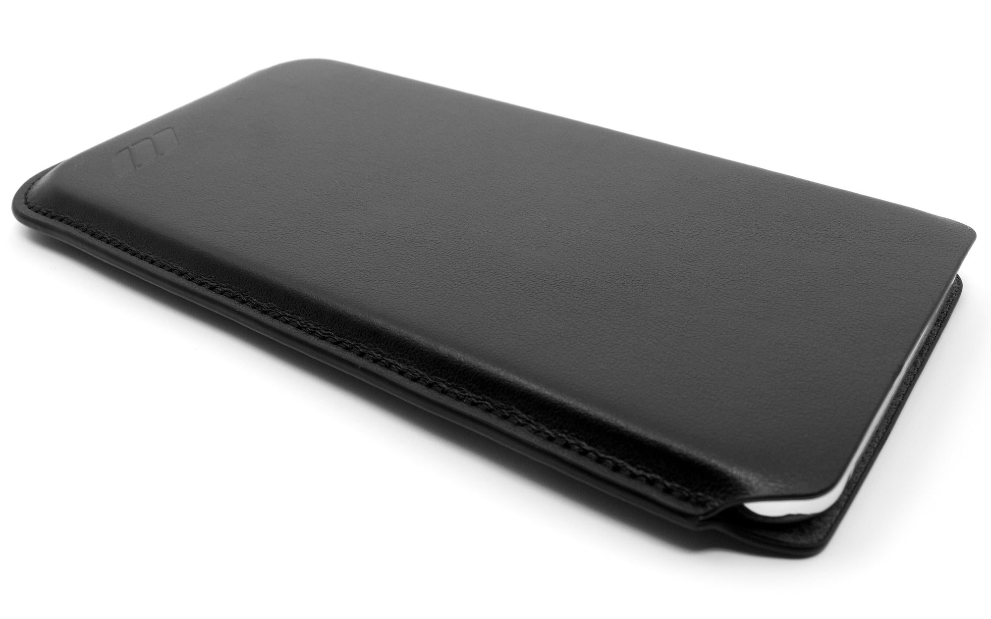 iPhone 12 Pro Leather Case Pouch - Skinny Fit - Black