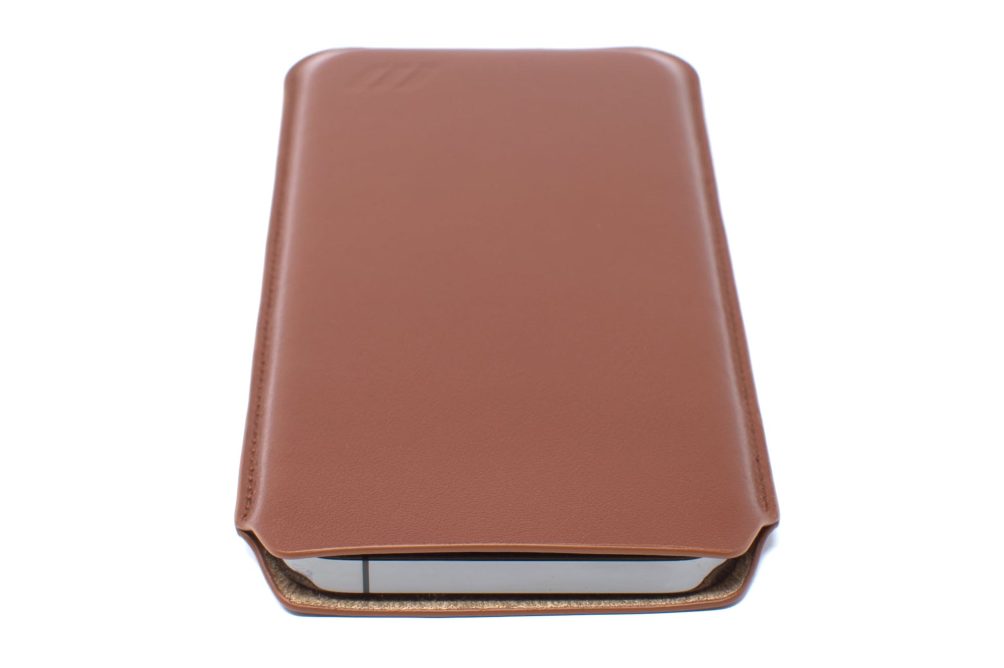 Apple iPhone 14 Leather Sleeve Case - Skinny Fit - Acorn Brown