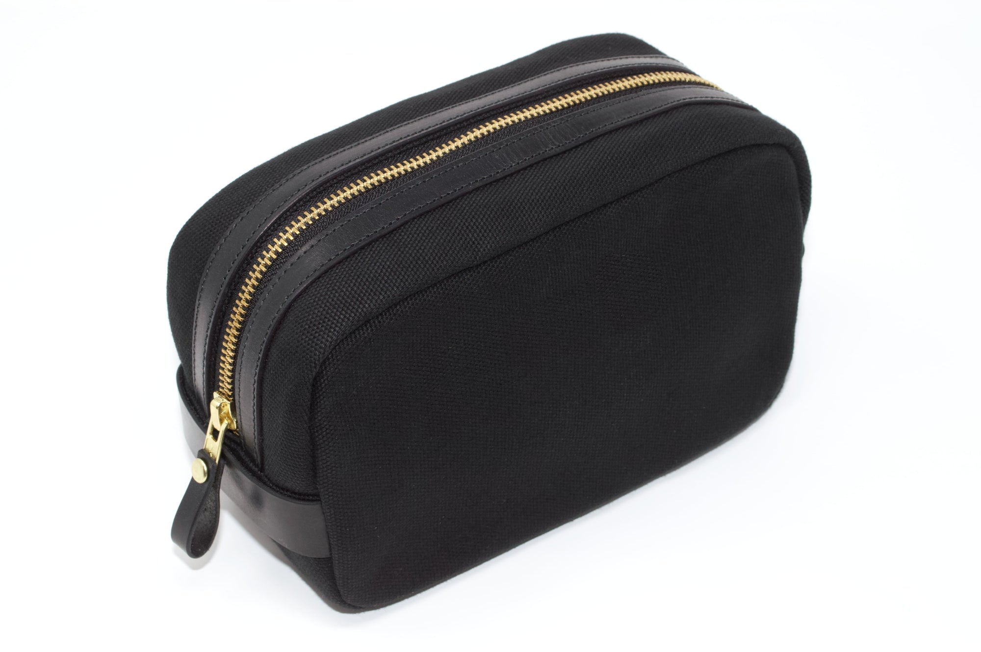 Pioneer Waxed Canvas Wash Bag - Black/Black