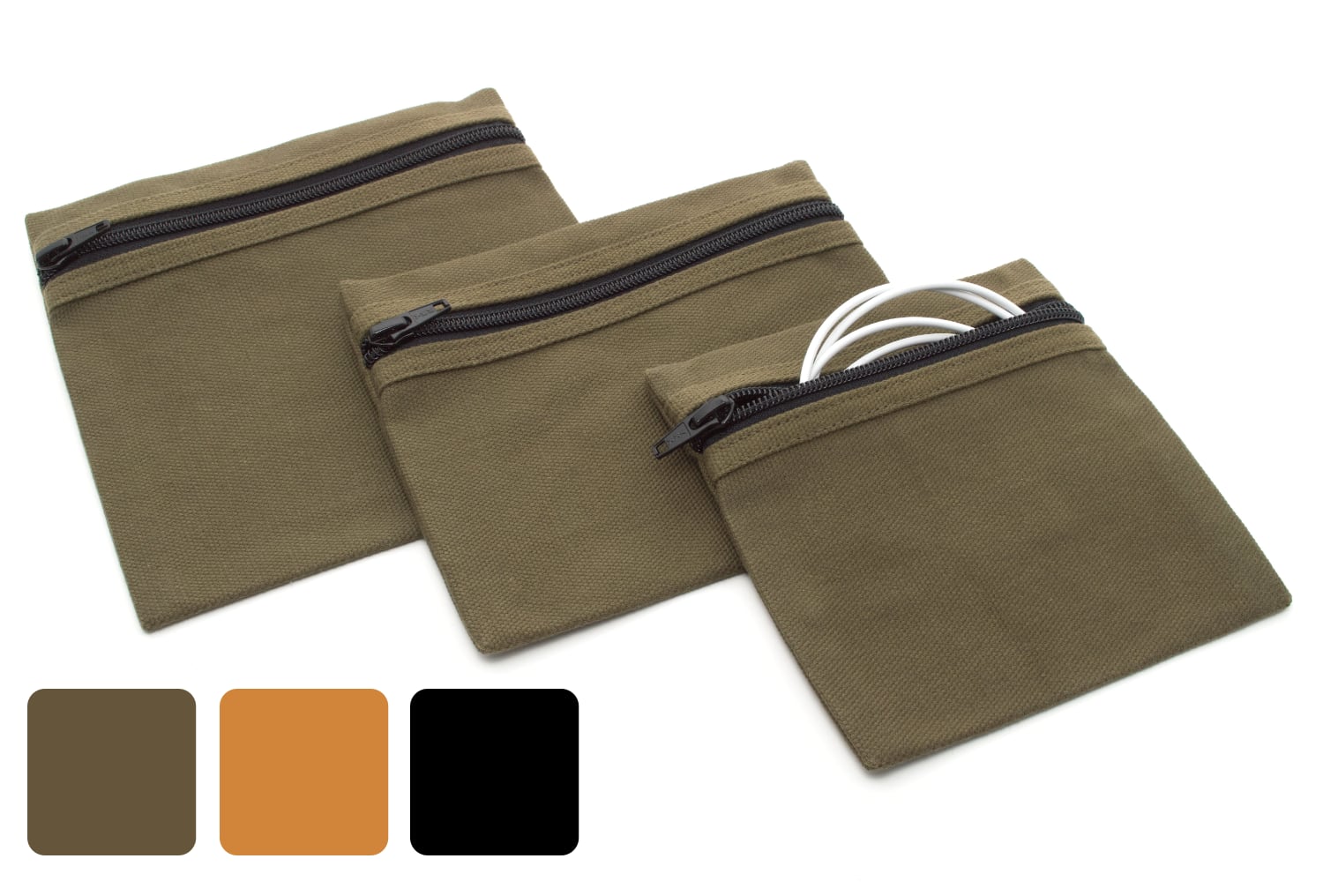 Tech Accessory Pouches (3 Pack) - Pioneer Canvas